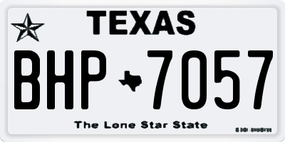 TX license plate BHP7057