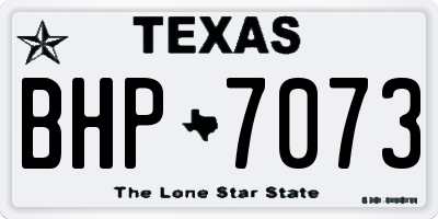 TX license plate BHP7073