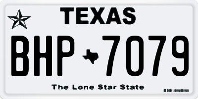 TX license plate BHP7079