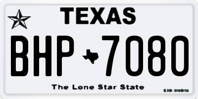 TX license plate BHP7080