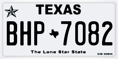 TX license plate BHP7082