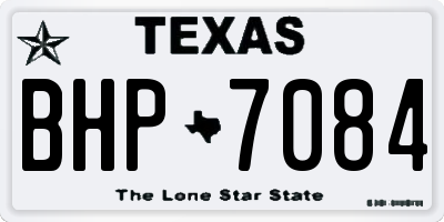 TX license plate BHP7084