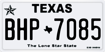 TX license plate BHP7085