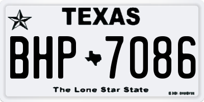 TX license plate BHP7086