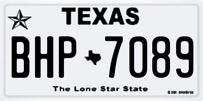 TX license plate BHP7089