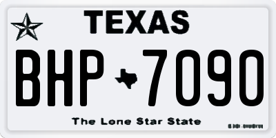 TX license plate BHP7090