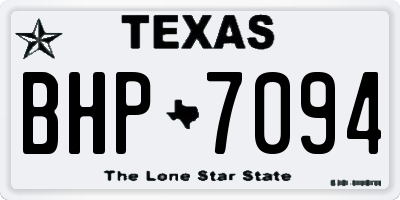 TX license plate BHP7094