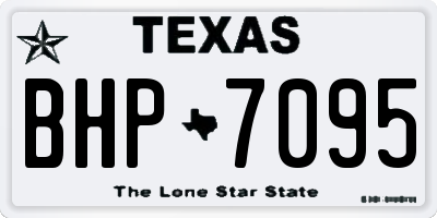 TX license plate BHP7095