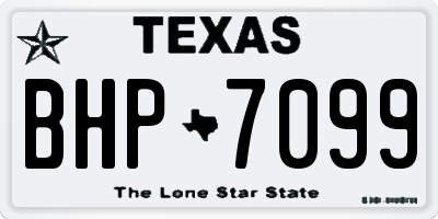 TX license plate BHP7099