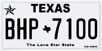 TX license plate BHP7100