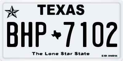 TX license plate BHP7102