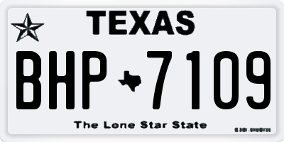 TX license plate BHP7109