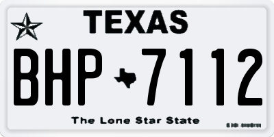 TX license plate BHP7112