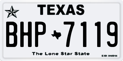 TX license plate BHP7119