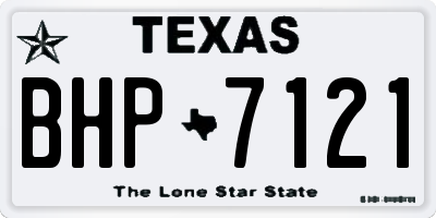 TX license plate BHP7121