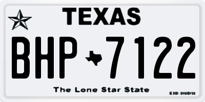TX license plate BHP7122