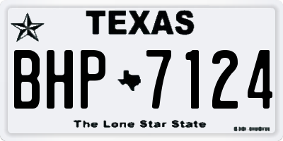 TX license plate BHP7124