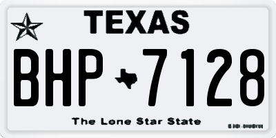 TX license plate BHP7128
