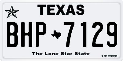 TX license plate BHP7129