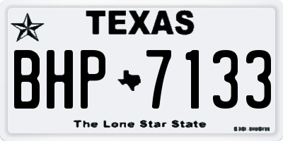TX license plate BHP7133