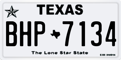 TX license plate BHP7134