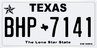 TX license plate BHP7141