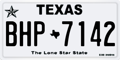 TX license plate BHP7142