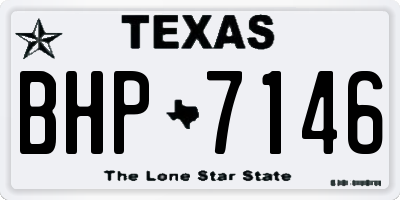TX license plate BHP7146