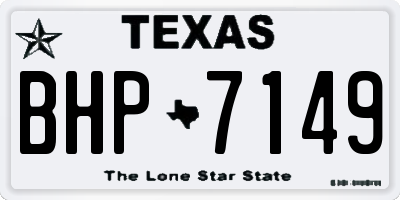 TX license plate BHP7149