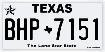 TX license plate BHP7151