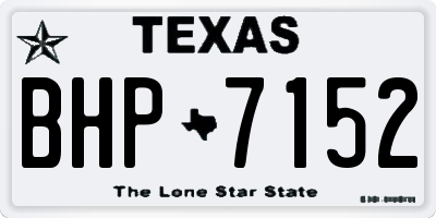 TX license plate BHP7152