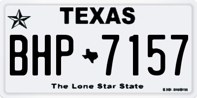 TX license plate BHP7157