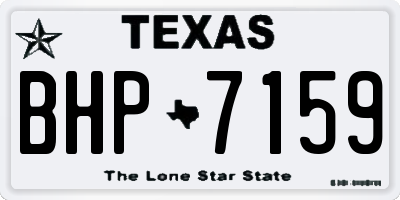 TX license plate BHP7159