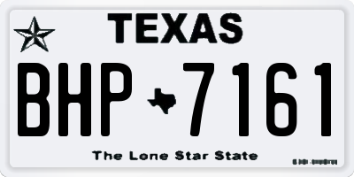 TX license plate BHP7161