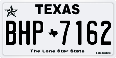 TX license plate BHP7162