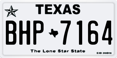 TX license plate BHP7164