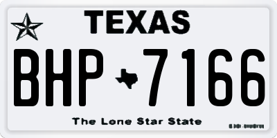 TX license plate BHP7166