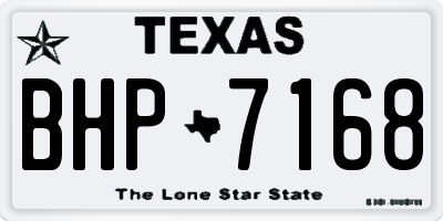 TX license plate BHP7168