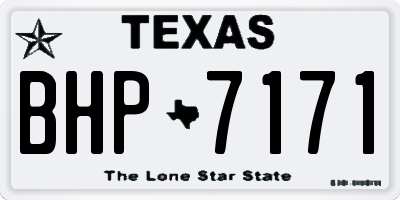 TX license plate BHP7171