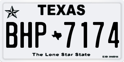 TX license plate BHP7174