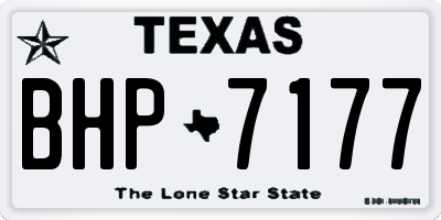 TX license plate BHP7177
