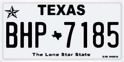 TX license plate BHP7185