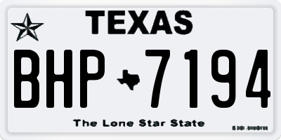 TX license plate BHP7194