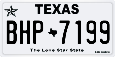 TX license plate BHP7199