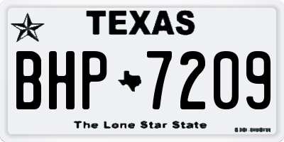 TX license plate BHP7209