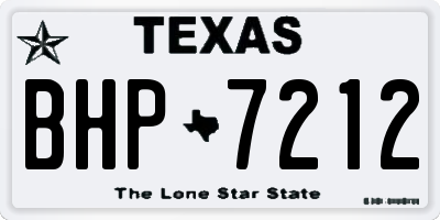 TX license plate BHP7212