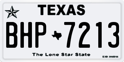 TX license plate BHP7213