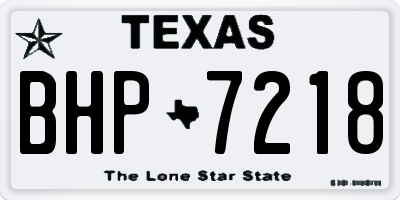 TX license plate BHP7218