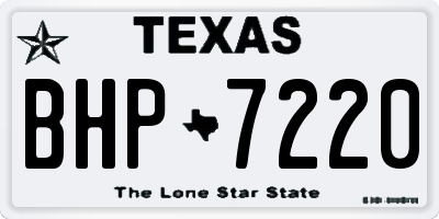 TX license plate BHP7220