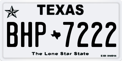 TX license plate BHP7222